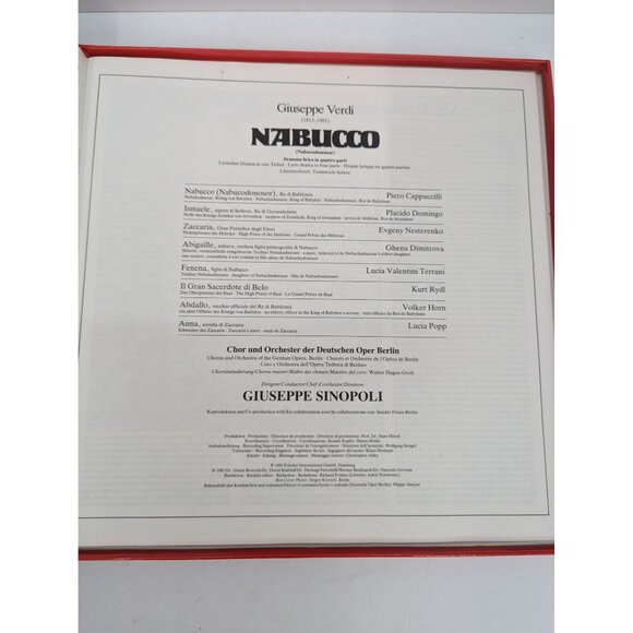 Giuseppe Verdi Nabucco Sinopoli Deutsche Grammophon Digital Recording 1983 - Picture 5 of 9